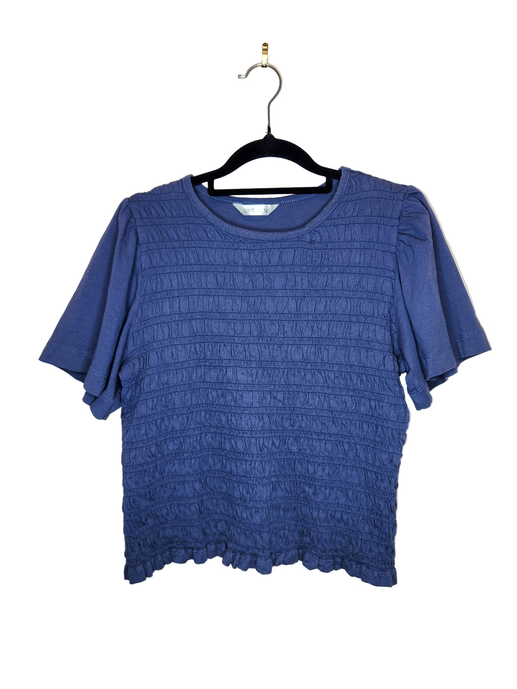 Spirit Short Sleeve Ruched Top (Size 12)