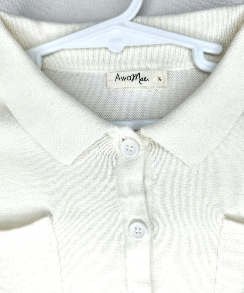 Awamae Oversized Button-up Boxy Tee (Size 2 years)