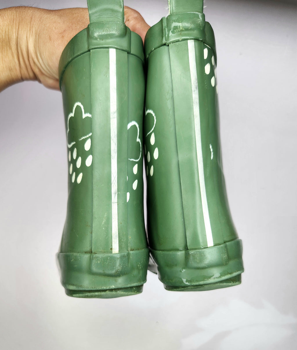 Grass & Air Rain Boots with Colour changing feature (Size US 5C)
