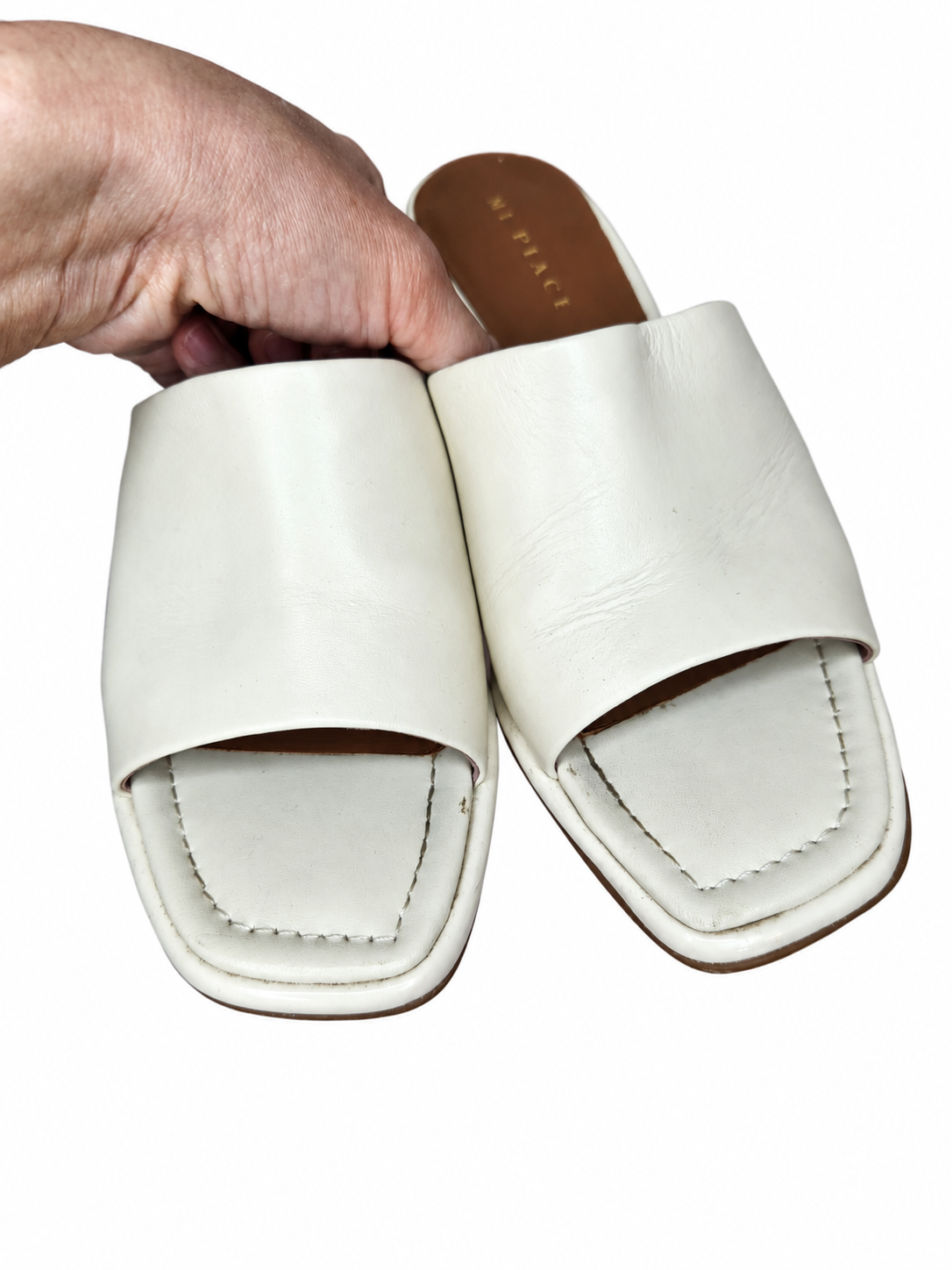 Mi Piaci Leather Lined Low Block Heels (Size EUR 38)