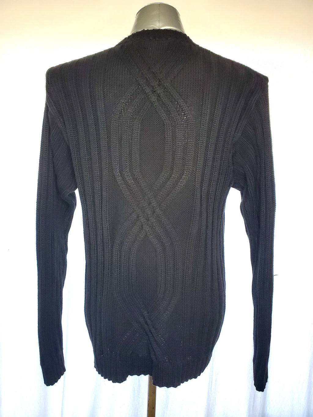 Harley-Davidson Heavyweight Motorcycle Biker Cable Knit Sweater, Embroidered Logo (Size XL)