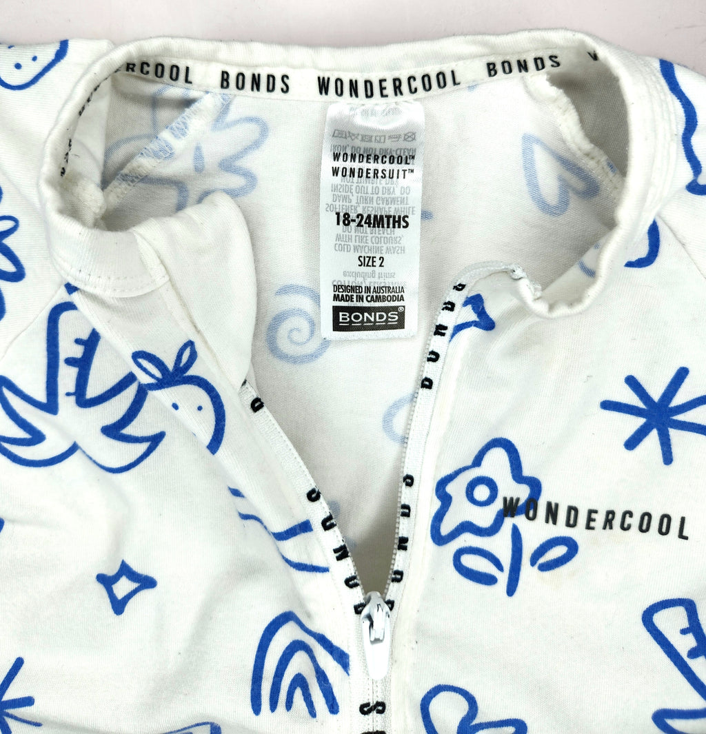 Bonds Full Sleeve Wondercool Bodysuit (Size 18-24m)