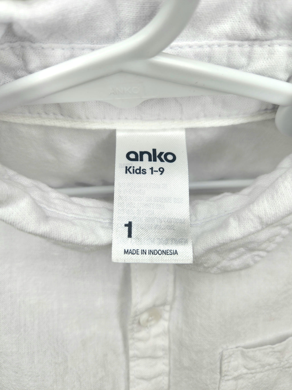 Anko Linen Blend Long Sleeve Collared Shirt (Size 12-18m)