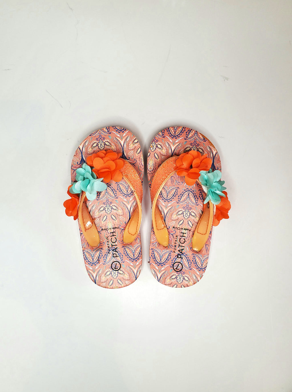 Pumpkin Patch Paisley Jandals (Size UK 7)