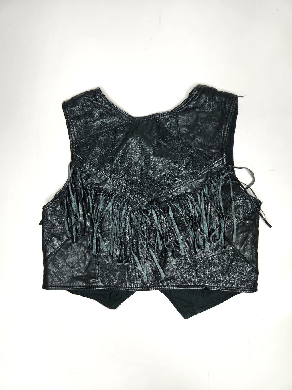 Leather Button-up Vest with Tassles (Size 2 years)